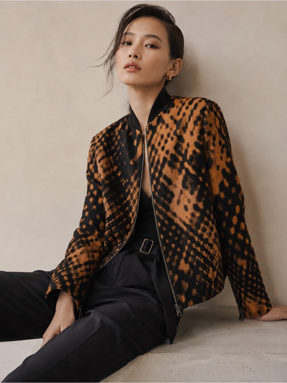 3.1 Phillip Lim Python Print Bomber Jacket - Size 4